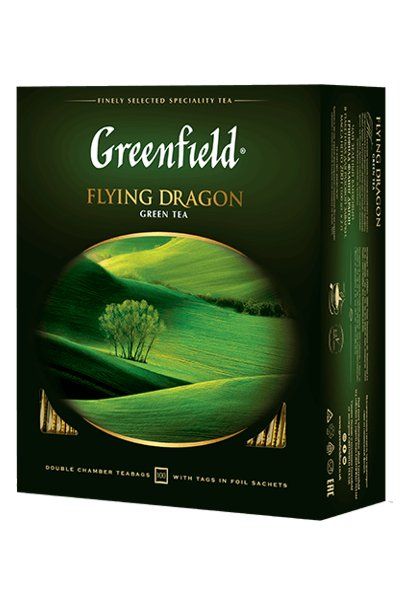 картинка Чай Greenfield зеленый Flying Dragon саше 100 х1,8