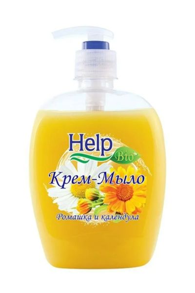 картинка Жидкое мыло "Help" Ромашка банка с дозатором 500 гр.
